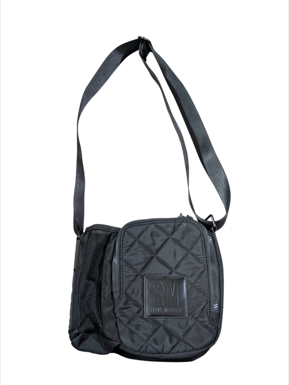 Steve Madden Accessories Black Quilted Messenger Crossbody Bag